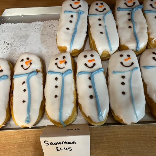 Snowman Iced Doughnuts (Pack of 2)